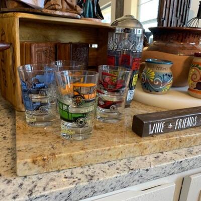 Vintage car glass collection