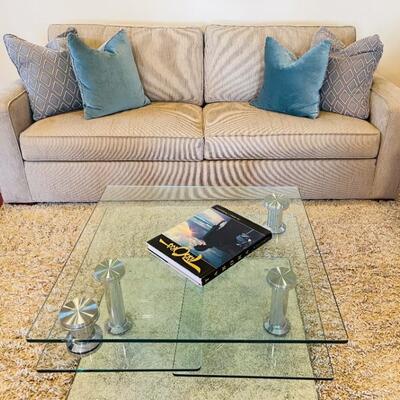 Contemporary Glass Adjustable coffee table
