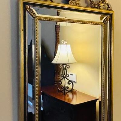 Ornate gold mirror
