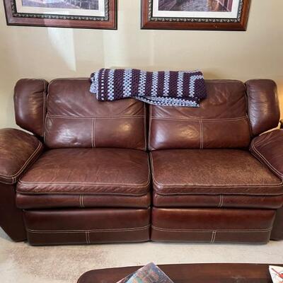 $180 Leather recliner sofa