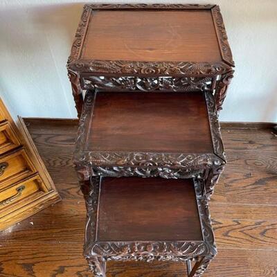 Rosewood Chinese nesting tables
