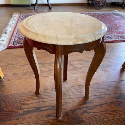 marble-top end table