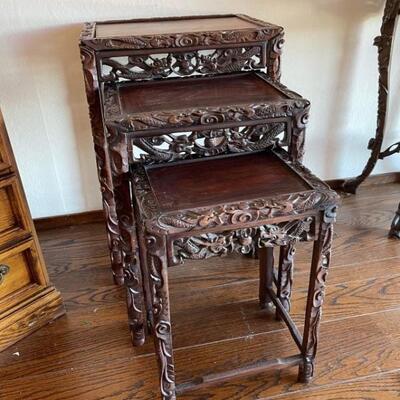Rosewood Chinese nesting tables