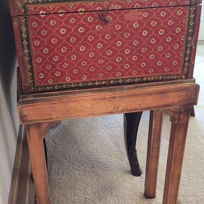 Red Box on table - 29" high x 16.25 inches wide x 8.5 inches deep.