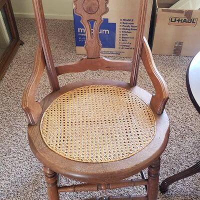 antique cane seat chair