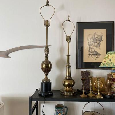 Stiffel lamps with lamp shades (shades need repair)