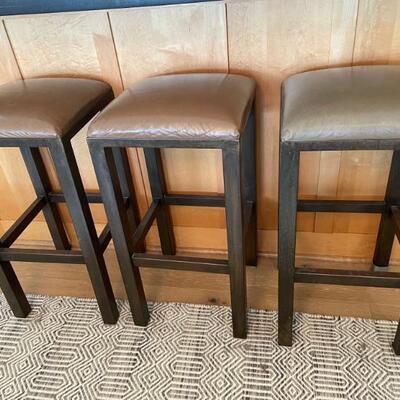 3 great metal bar stools $200