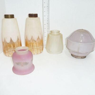 vintage glass shade LOT