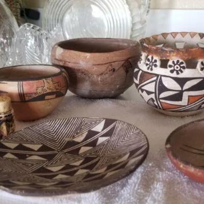 SMALL ,Acoma bowls nd plates   circa 1949