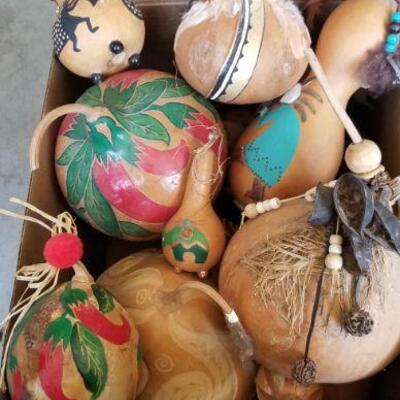 hnd pinyed gourds  Native American influenced