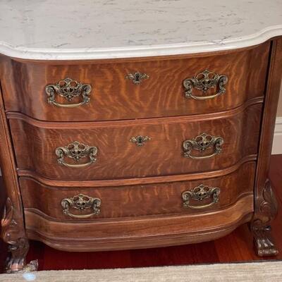 Nightstand with marble top 