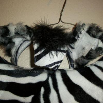 Close up of Head piece for Zebra costume