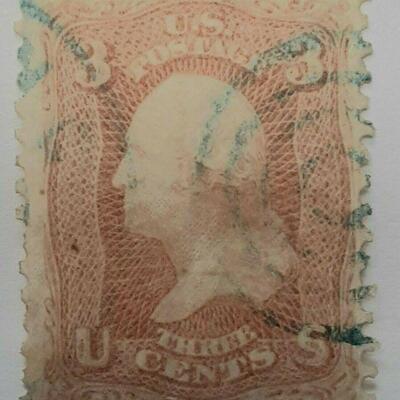 https://www.ebay.com/itm/115297943277	LAN3555 USA POSTAGE STAMP USED 1861- 62  GEORGE WASHINGTON 3 CENT SCOTT #65   				Auction	 Starting...