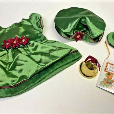 https://www.ebay.com/itm/115284844167	HS1019 AMERICAN GIRL DOLL BITTY BABY GREEN HOLIDAY DRESS WITH HATS, BELL & BOOK		Auction Starts...