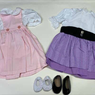 https://www.ebay.com/itm/125188630600	HS1023 AMERICAN GIRL DOLL SIZE OUTFITS 3 DRESSES, 2 PAIR OF SHOES 		Auction Starts 3/11/2022 After...