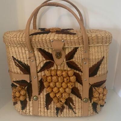 Vintage Grape Tote Buckle to Close