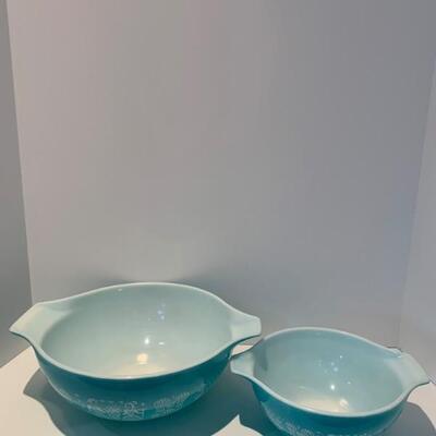 Vintage Turquoise Blue Pyrex
