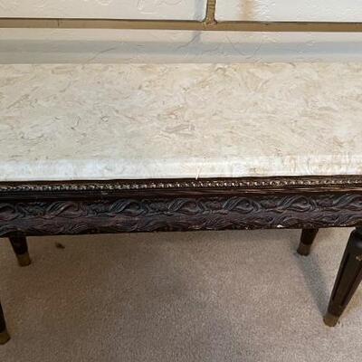 Small Footstool with Marble Top