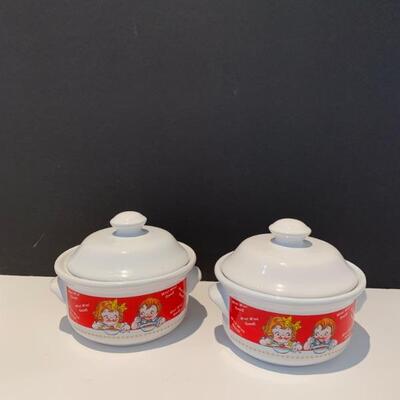 Vintage Campbells Soup Bowls with Lids