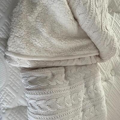 2 Pottery barn Throws