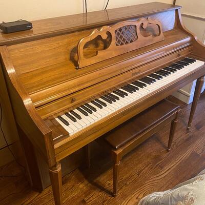 Walnut Kimball Spinet Piano