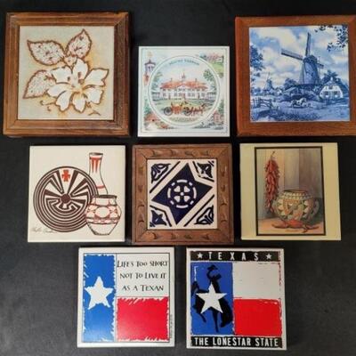 (8) Trivets from Texas to Italy, Holland to Tucson