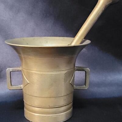 Heavy Brass Mortar and Pestle
