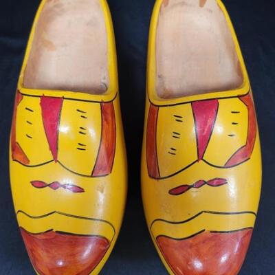 Dutch Style Whimsical Wooden Decorative Clogs
