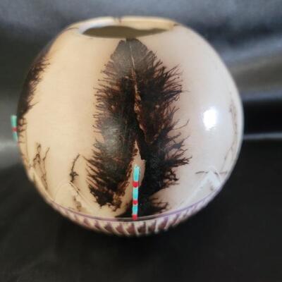 Geraldine Vail Hand Thrown Navajo Pottery Vase