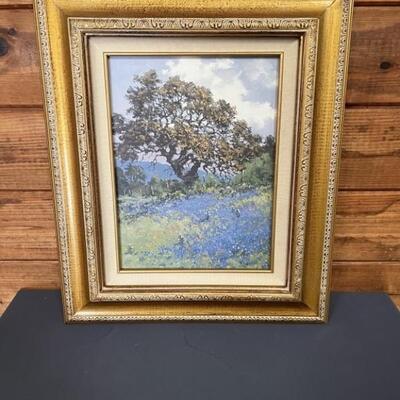 Painting by Texas Artist Bill Zander, Ornate Frame