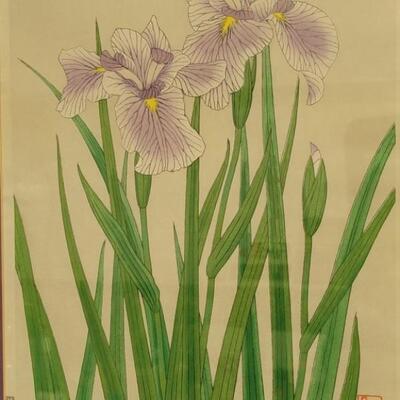 Asian Pencil Botanical Drawing on Rice Paper