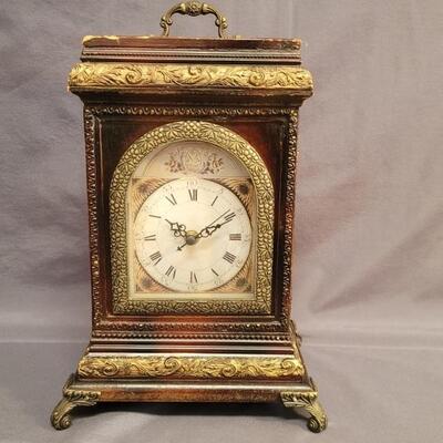 Ornate Vintage Ormulu & Wooden Mantle Clock
