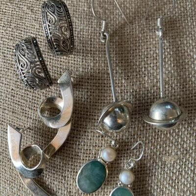 (4) Pairs of Sterling Silver Earrings