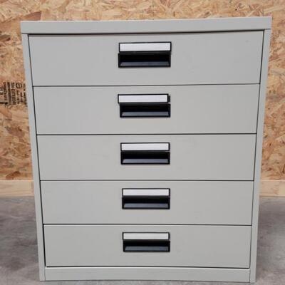 HEAVY 5 Drawer Metal Filing Cabinet