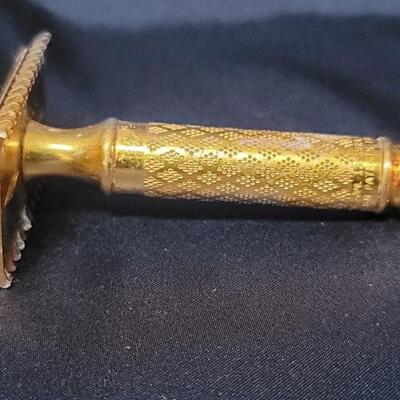 Antique Gold Gillette Razor, Patent Jan 13, 1920