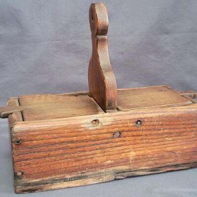 Antique Asian Divided Wooden Rice Storage Box