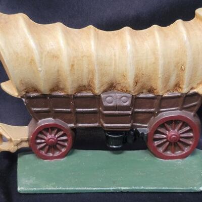 Cast Iron Conestoga Wagon Doorstop