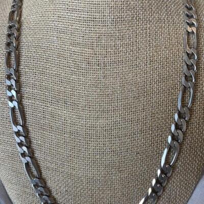 24in Sterling Silver Heavy Chain Necklace Made in Italy
