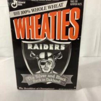 Vintage Wheaties Cereal Box / RAIDERS