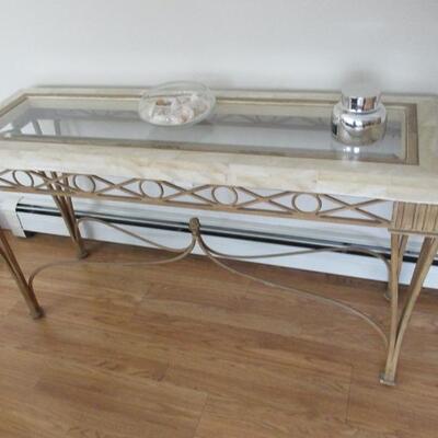 Lovely Glass Top Sofa Table 