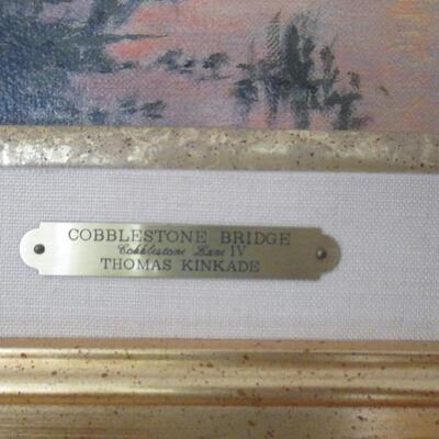 Original Thomas Kinkade Cobblestone Bridge Cobblestone Lane IV with Certificate 