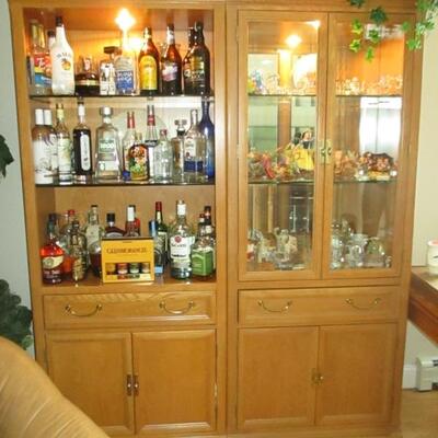 Hooker Storage Lighted Cabinet (Liquor Not Included) 