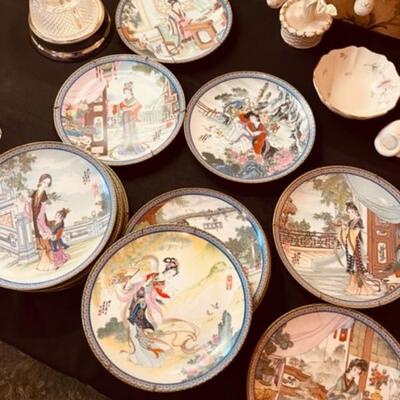 Asian inspired collector plates 