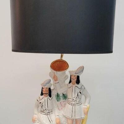Staffordshire figure lamp