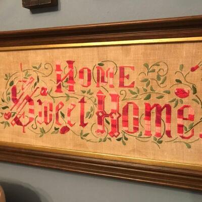 Home Sweet Home Framed Embroidery