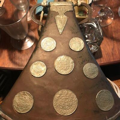 Antique Copper and Brass Egyptian Flask