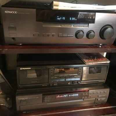 Electronics by kenwood, Pioneer, Receiver, CD player and DVD player