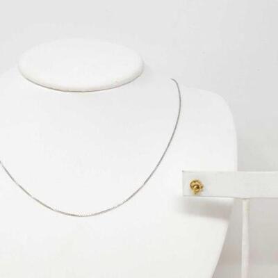 #640 â€¢ 18K Gold Chain and Earrings, 4.7g