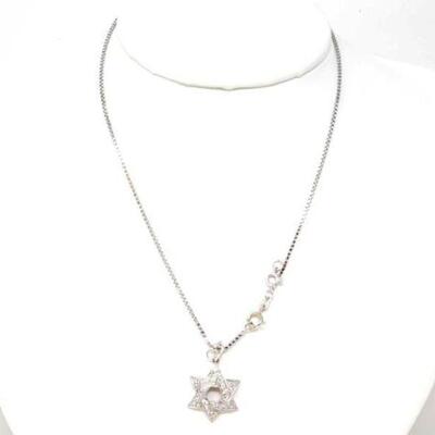#624 â€¢ 18K Gold Diamond Necklace, 6.8g
 Weighs Approx: 6.8g Chain Measures Approx: 14