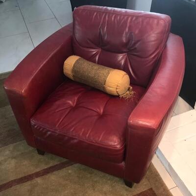 Leather club chair $100